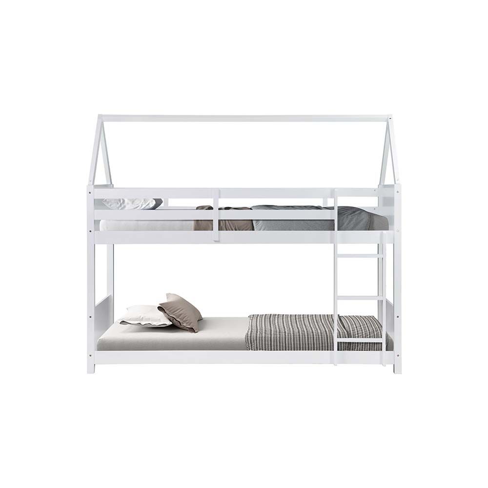 Derby House-V2 90x200 Solid Wood Bunk Bed-White