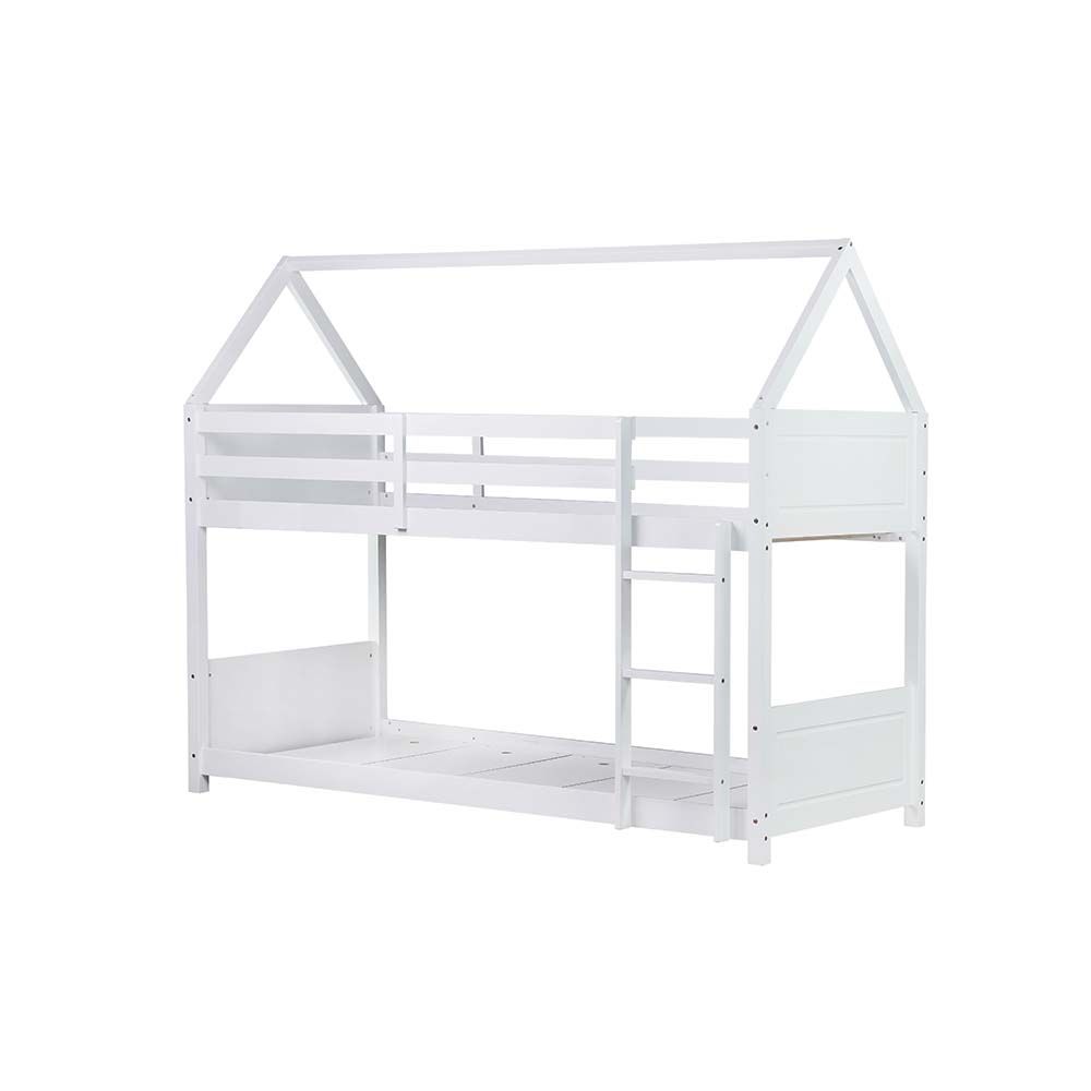 Derby House-V2 90x200 Solid Wood Bunk Bed-White