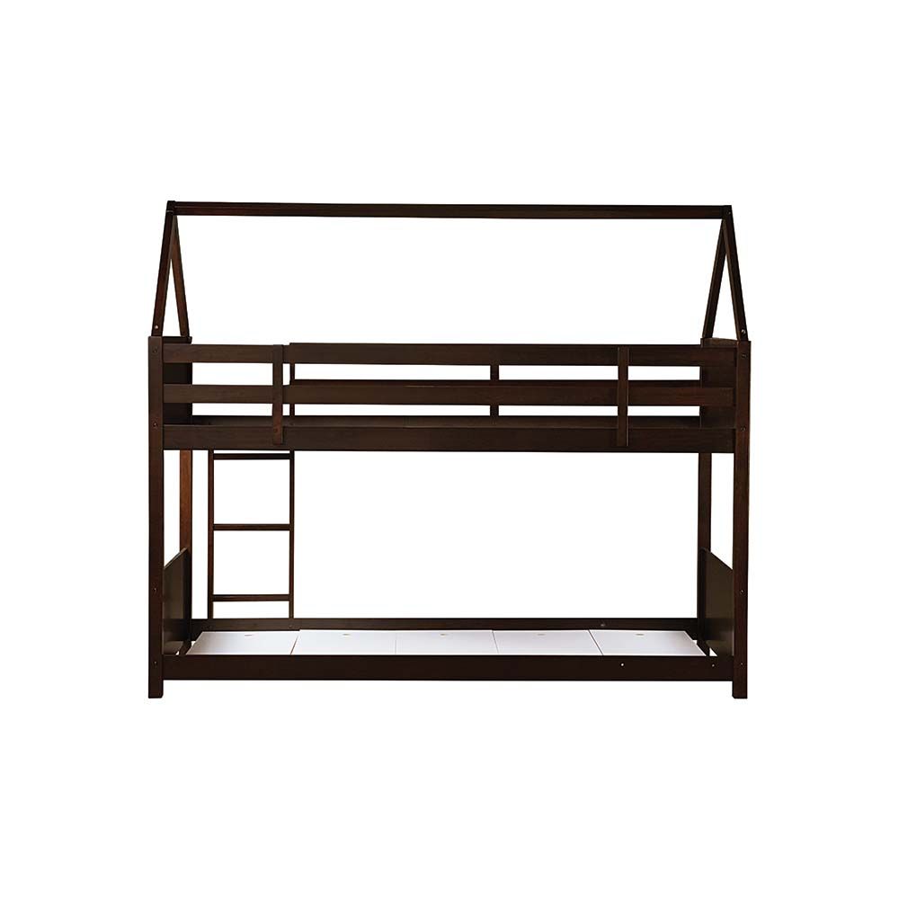 Derby House-V2 90x200 Solid Wood Bunk Bed-Espresso