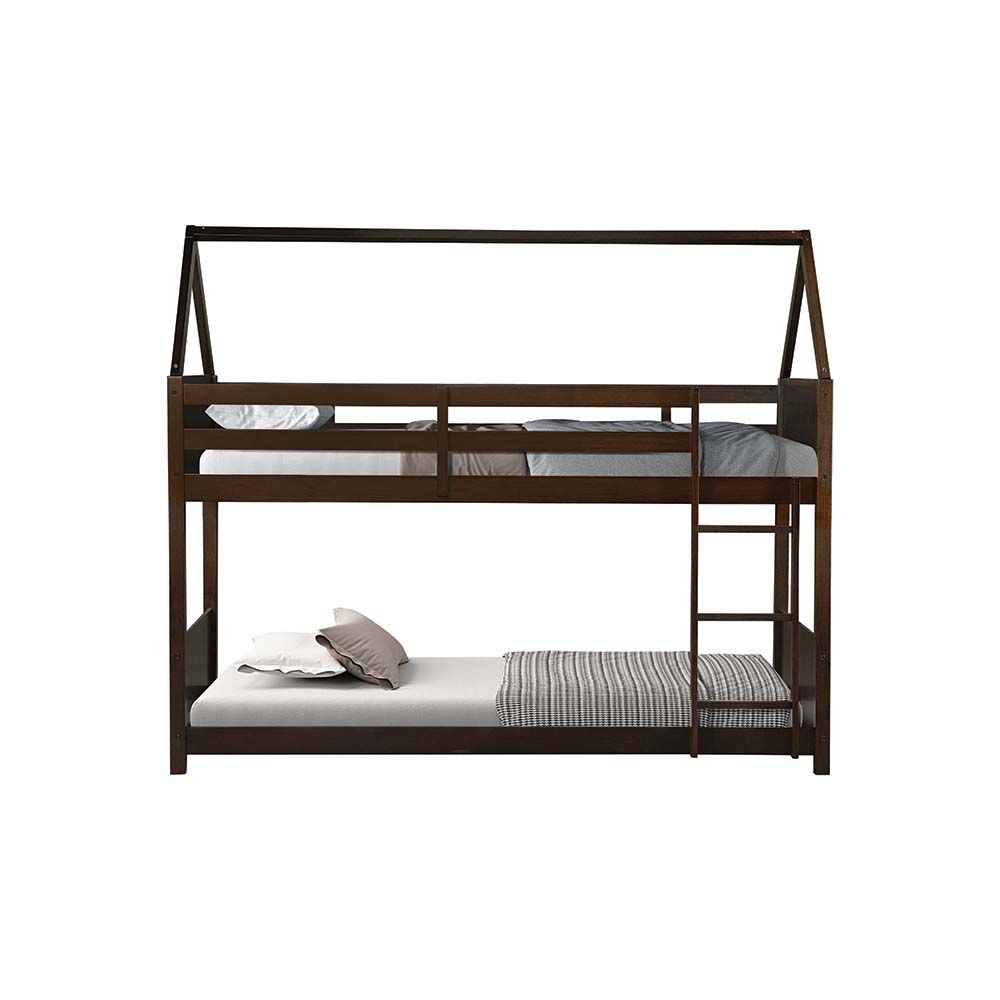 Derby House-V2 90x200 Solid Wood Bunk Bed-Espresso