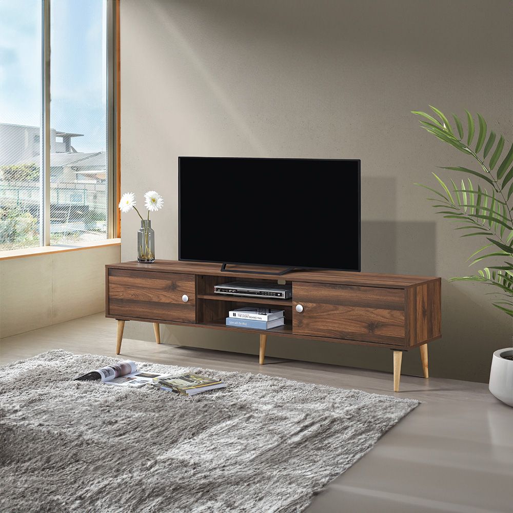 Oak modern outlet tv unit