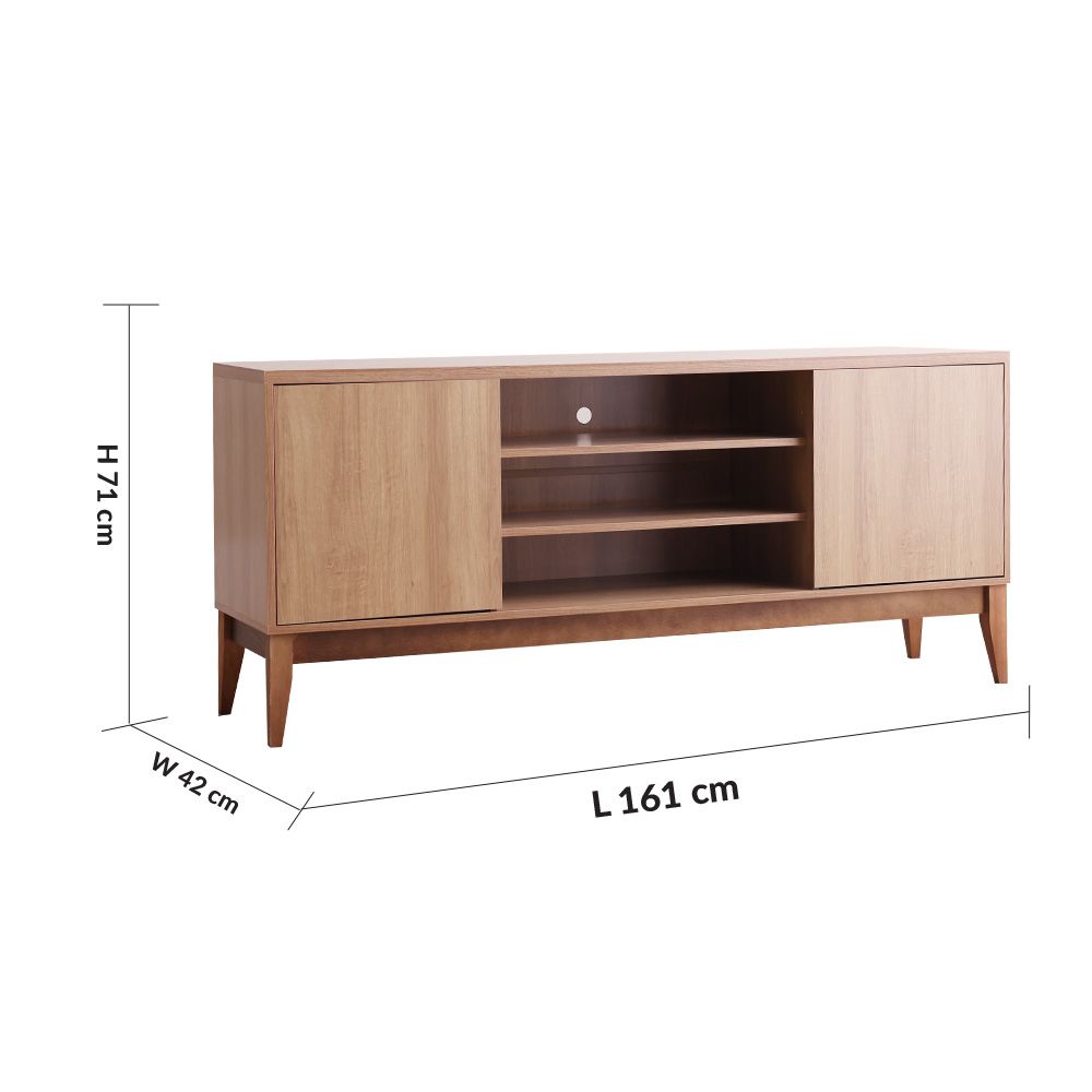 Titan Tv Unit - Almond/Natural - Up To 65 Inch