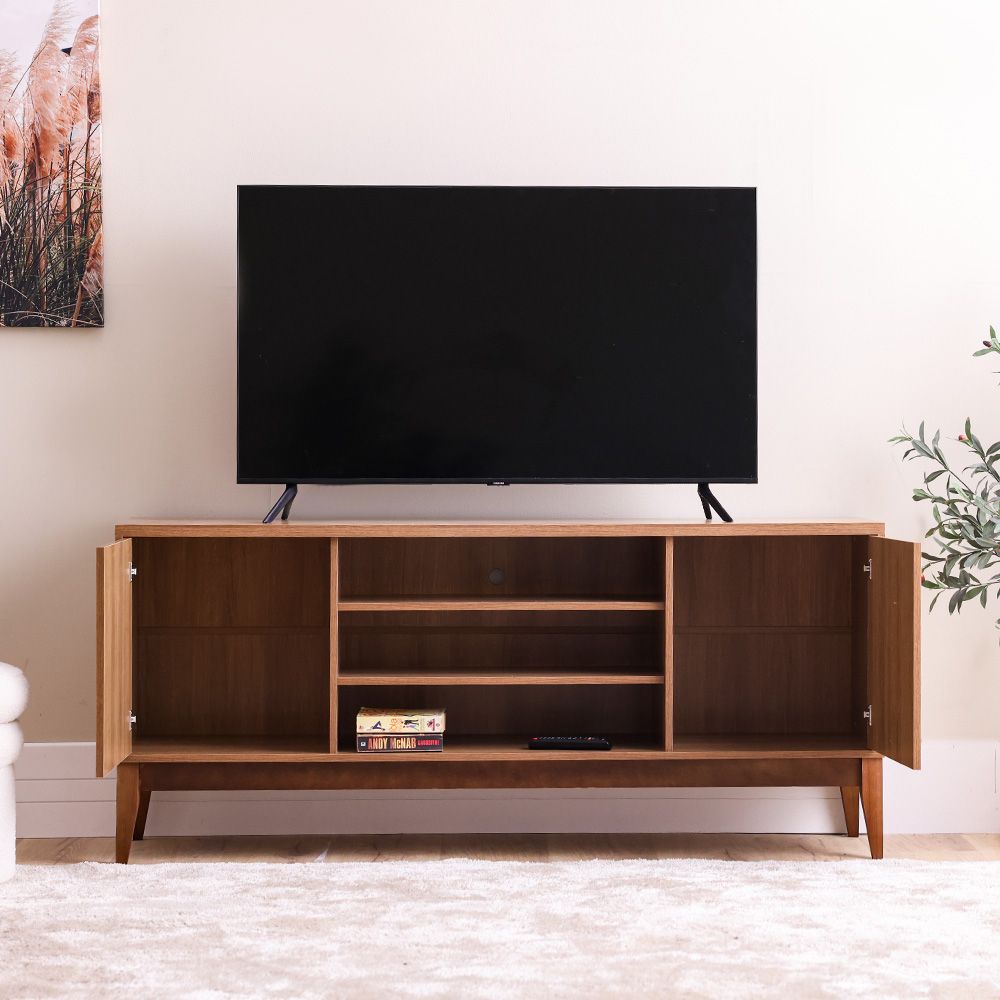 Titan Tv Unit - Almond/Natural - Up To 65 Inch