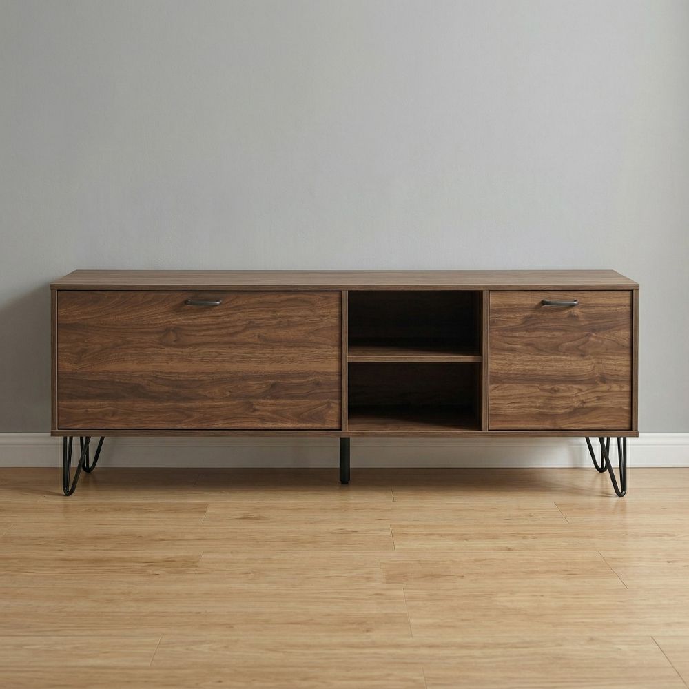 Tv Unit Rapter Buy New Rabat TV Unit up to 80 Inches - Walnut / Black Online | Danube ...