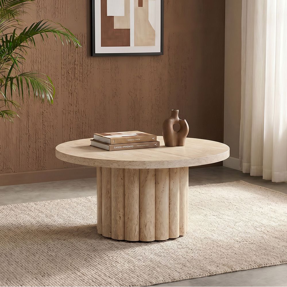 Rundel Round Coffee Table - Cream