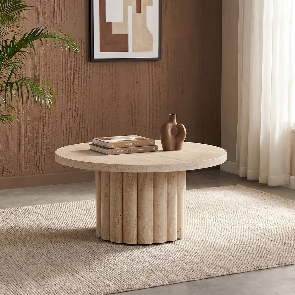 Rundel Round Coffee Table - Cream