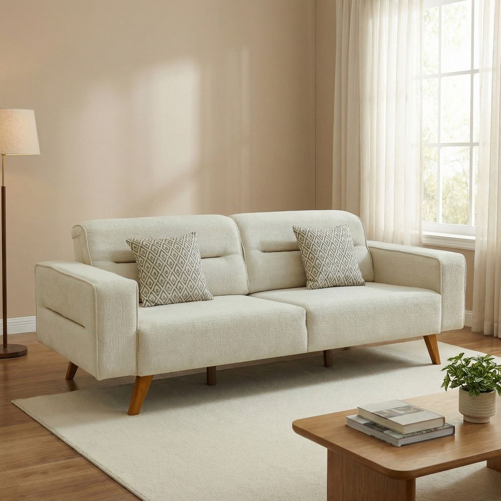 Kelbek 3-Seater Fabric Sofa
