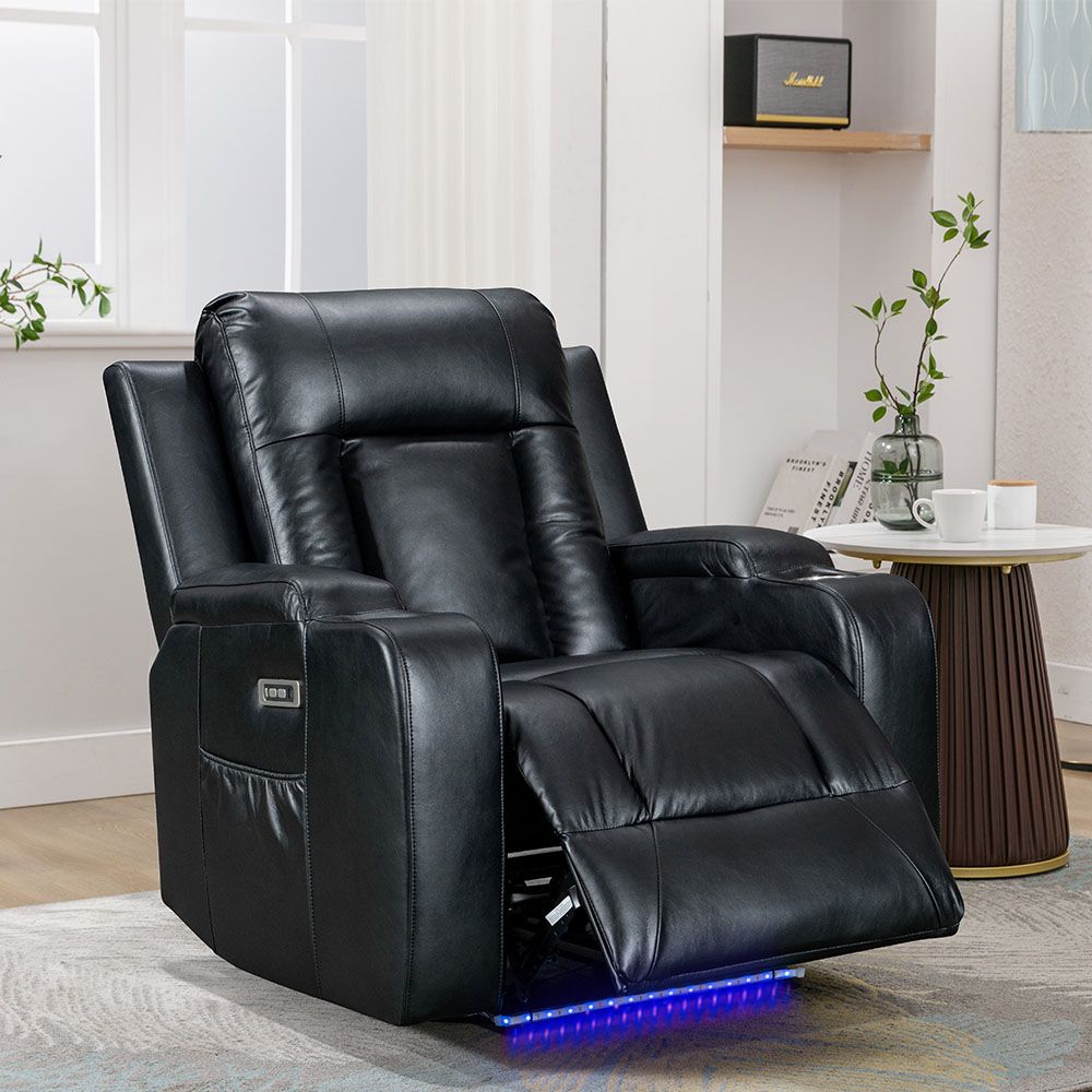 Buy Tacos 1 Seater Faux Leather Power Motion Recliner Black