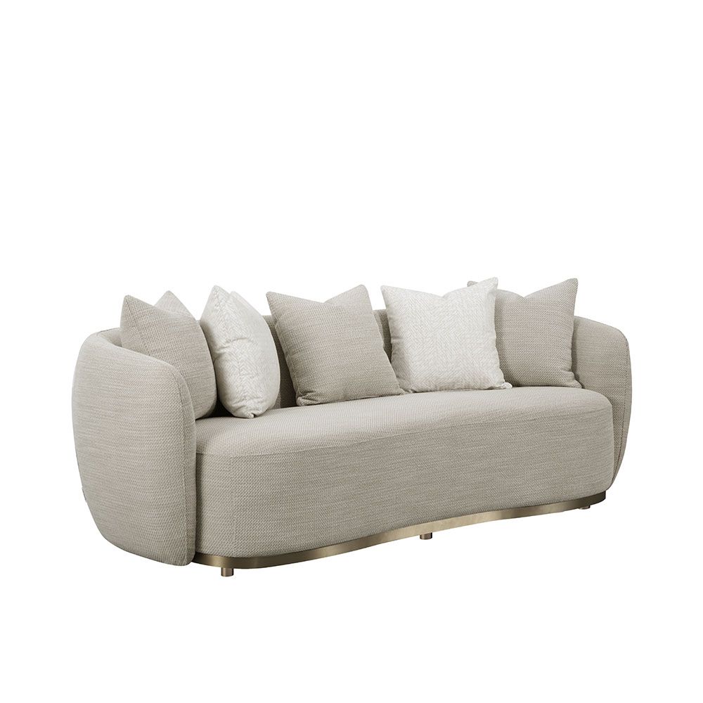 Fresno 3-Seater Fabric Sofa – Sand