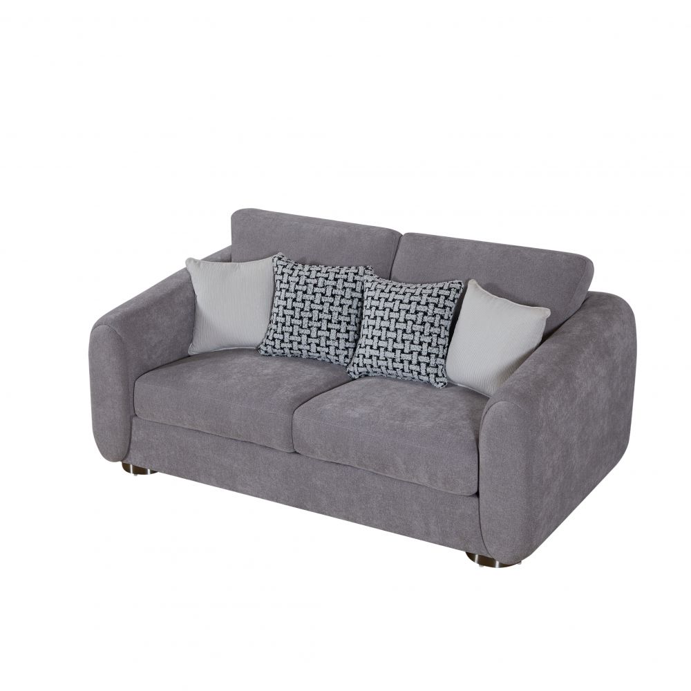 Hestia 2 Seater Fabric Sofa - Light Grey