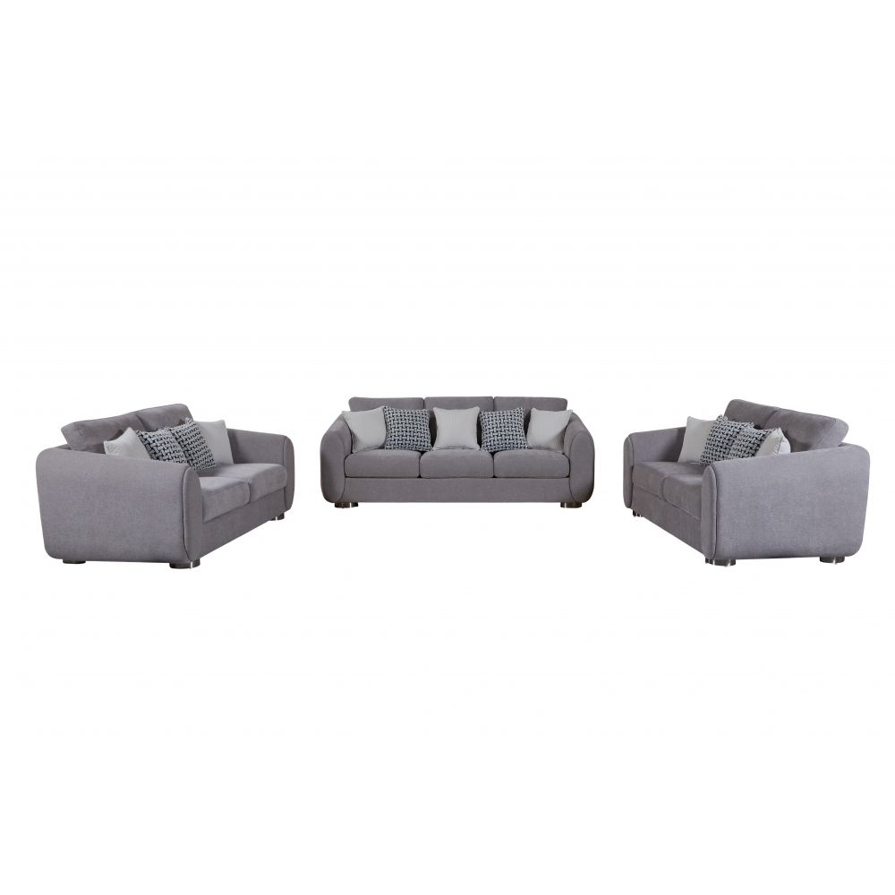 Hestia 2 Seater Fabric Sofa - Light Grey