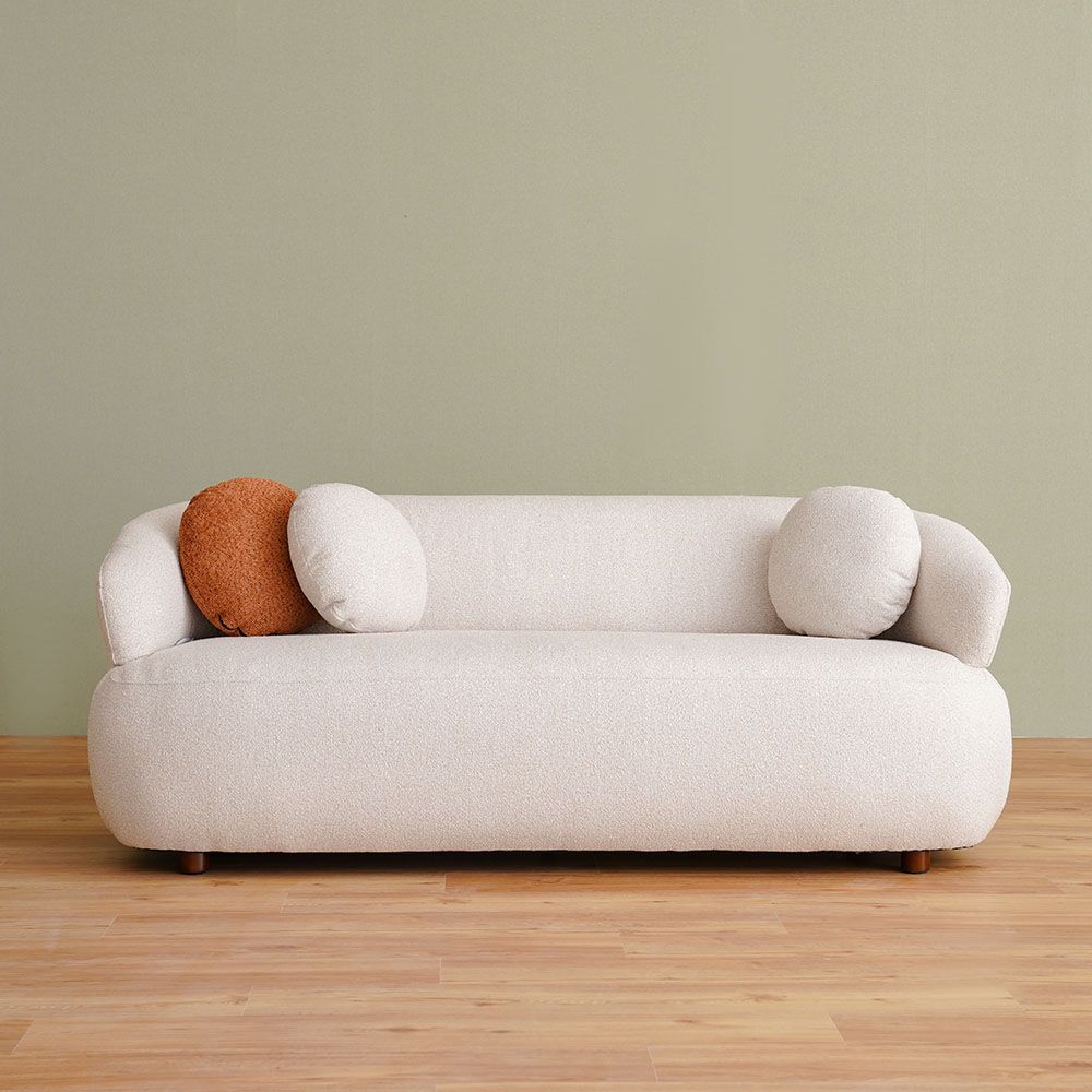 Elron 3-Seater Fabric Sofa - Beige/Tan - With 2-Year Warranty