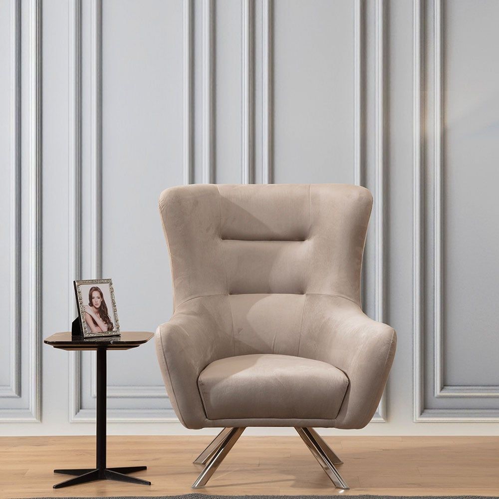 Santasi 1 Seater Fabric Sofa - Light Grey