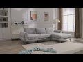 Pletora Right Corner Fabric Sofa - Light Grey - With 2-Year Warranty