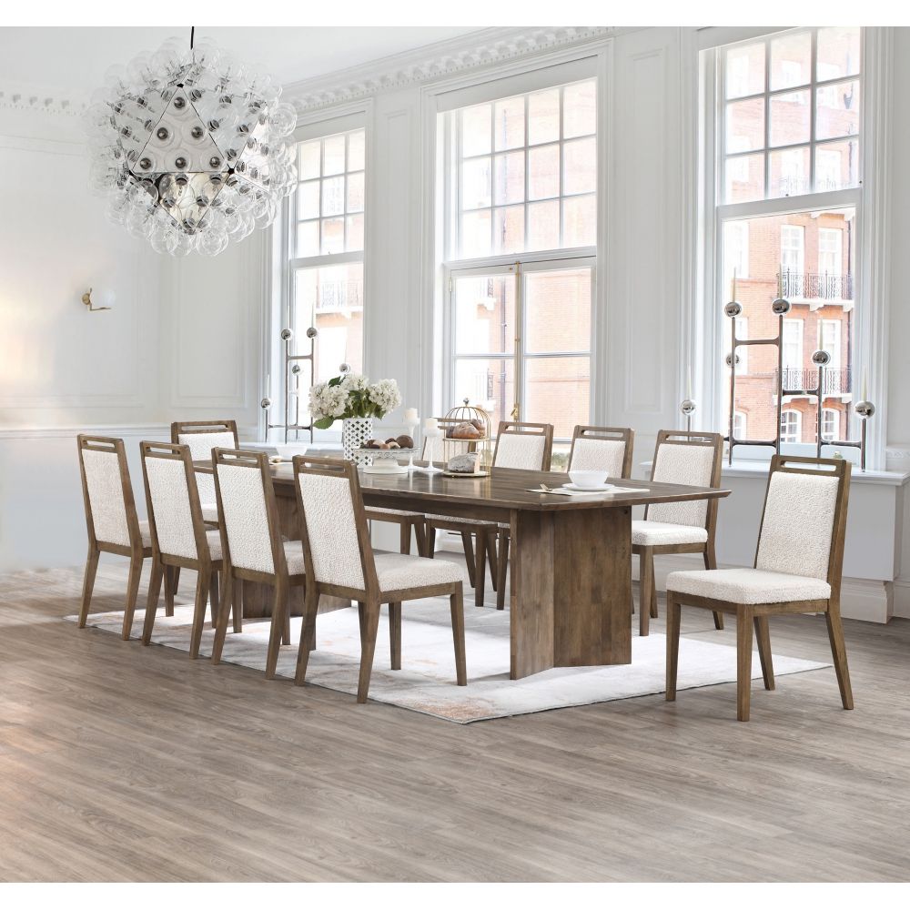 Buy Addison 1+10 Solidwood Dining Set - Oak/Beige Online | Danube