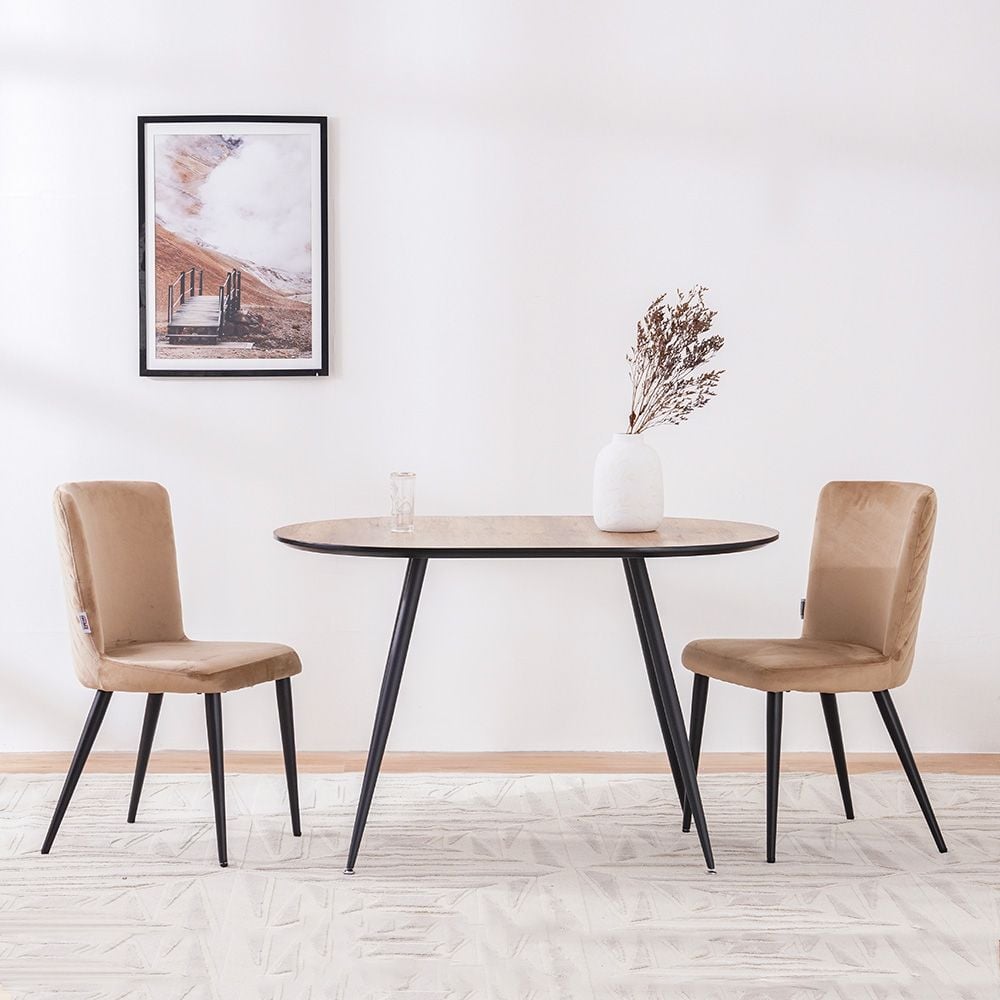 Buy Tiago 4-Seater Dining Table - Brown/Black - With 2-Year