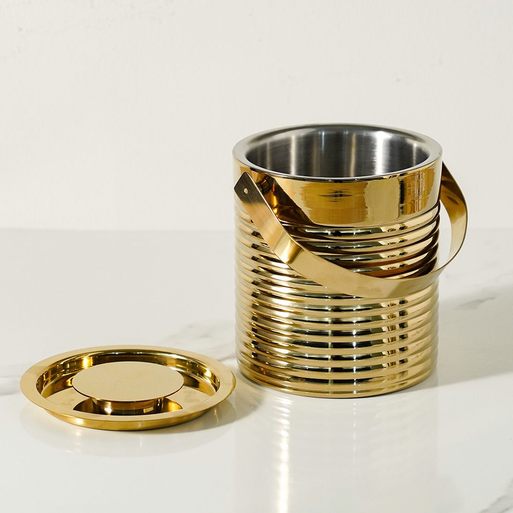 Danube Bar Collection Ice Bucket - 2.3L - Gold - 16.5x18.5 cm 