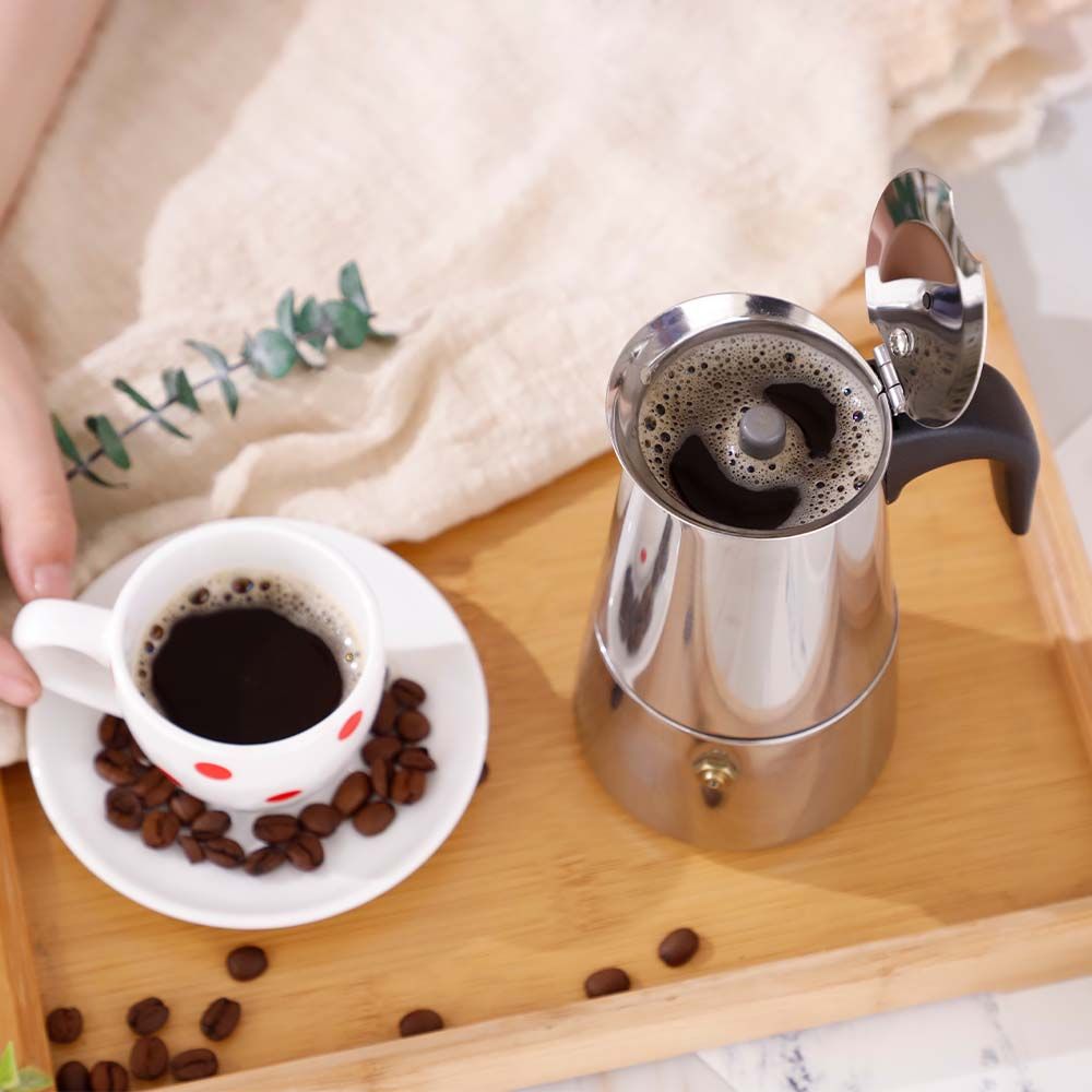 Java Stainless Steel Coffee Maker - 6Cups,300Ml
