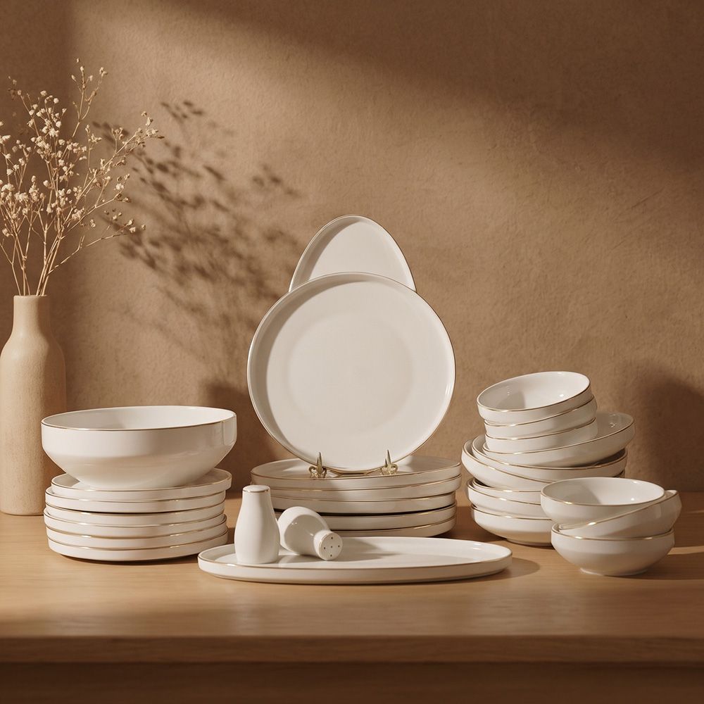 Cynara 29-Piece New Bone China Dinner Set -Serves 6