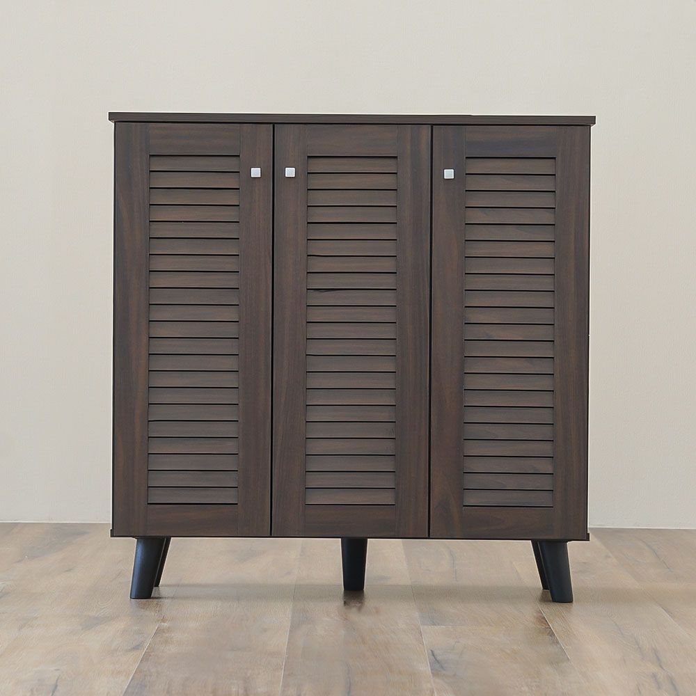 Shop Alfa 3 Door Shoe Cabinet Walnut With 2 Year Warranty