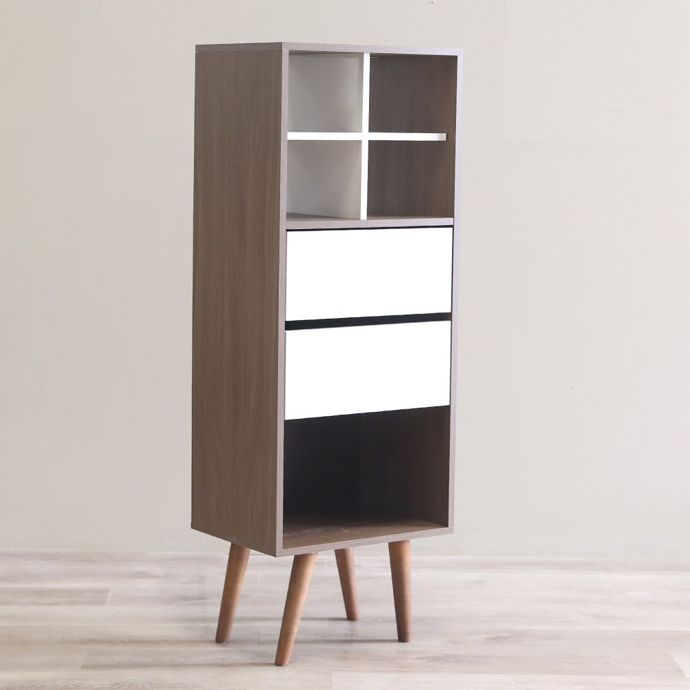 Modern bookcase with deals drawers