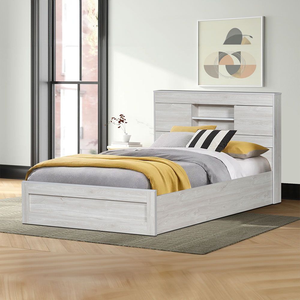 Oak single outlet bed frame