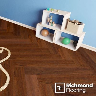 Parquet LP Rm SPC Herringbone- Mahogany 640Mm X 128Mm X 5.5Mm (0.819M2/ 10 Planks)