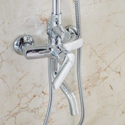 Milano Dallas Bath Shower with Rod & Rain Shower Complete Set