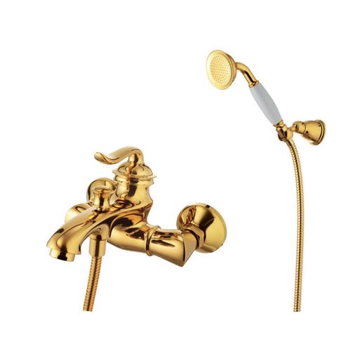 Milano Fiona Gold Bath Shower Mixer Tap with Hand Shower