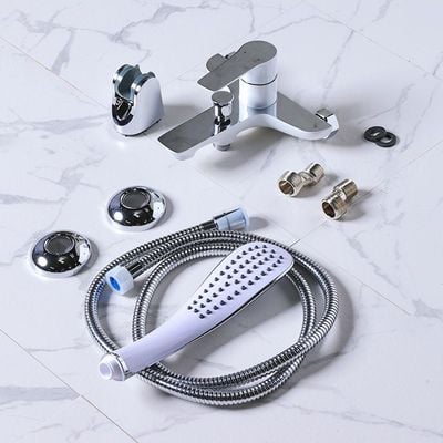 Milano Arctic Bath Shower Mixer Tap with Hand Shower