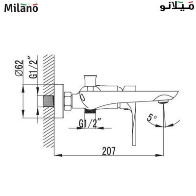 Milano Pacific Bath Shower Set Without Shower Set