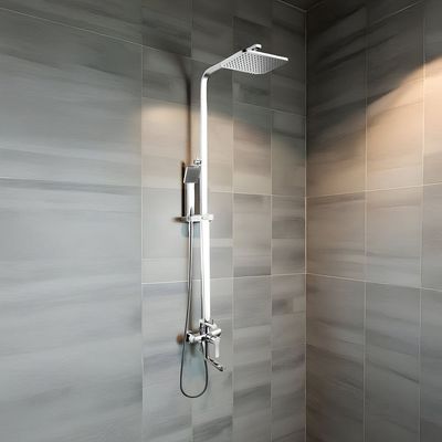 Milano Charming Bath Shower with Rod & Rain Shower Complete Set