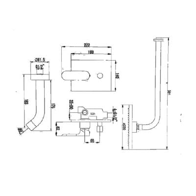 Milano Verdi Concealed Bath-Shower Mixer With Complete Set-Made In China