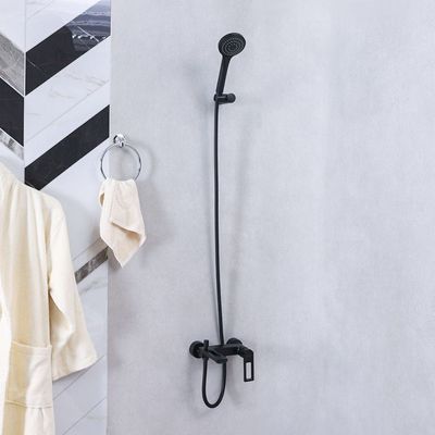 Milano Black Brick Bath Shower Mixer Tap with Hand Shower