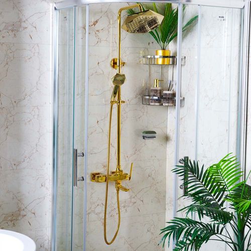 Milano Flora Bath Shower with Rod & Rain Shower Complete Set
