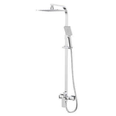 Milano Cube Bath Shower with Rod & Rain Shower Complete Set