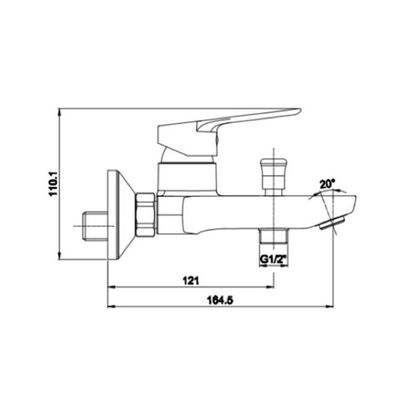 Milano Rami Bath Shower Mixer Tap