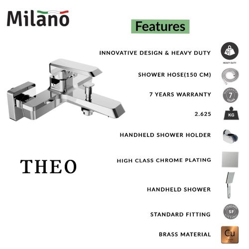 ميلانو ثيو - خلاط دش استحمام مع دش يدوي
