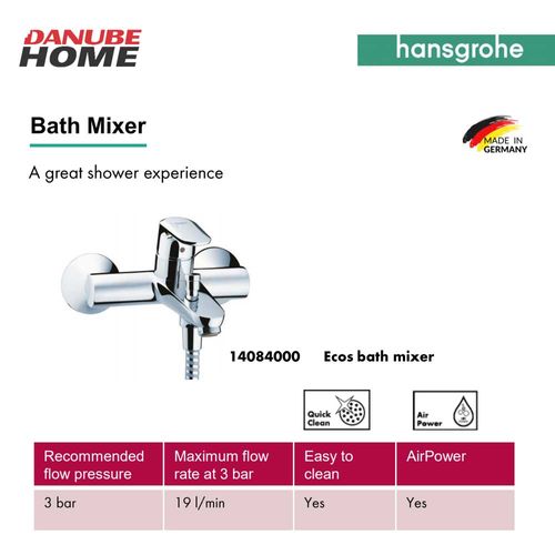 Hansgrohe Ecos Bath Mixer Wall Mounted Chrome