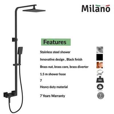 Milano Hope Rain Shower Column-Complete Set