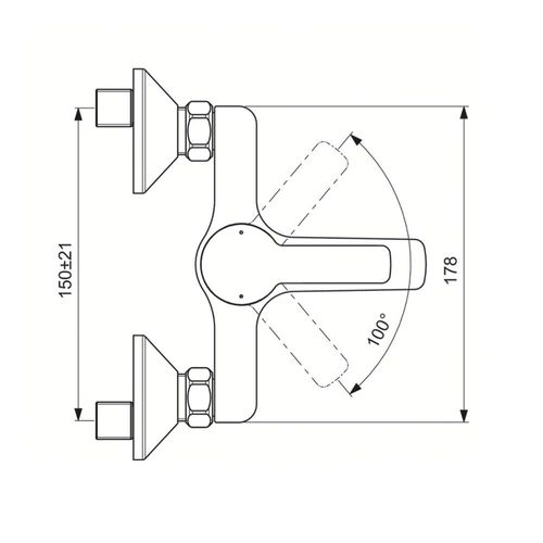 Ideal Standard - Idealstream Bath Shower Mixer Chrome B1487AA