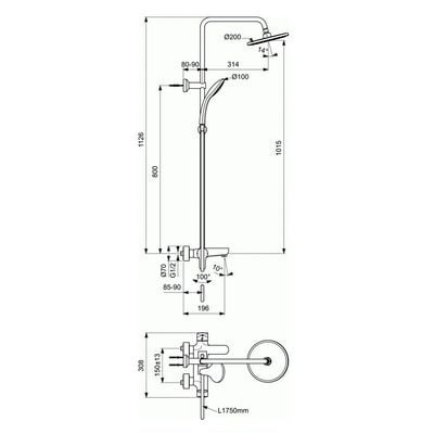 Ideal Standard - Cerafine Rain Shower Bc525Aa