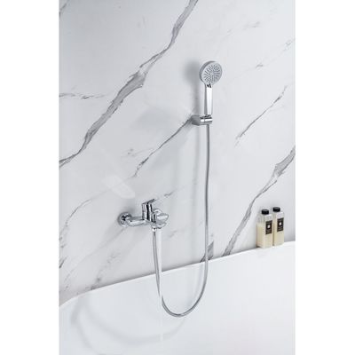 Milano Calli Wall Mounted Bath Shower Mixer Set Chrome