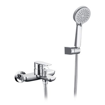 Milano Calli Wall Mounted Bath Shower Mixer Set Chrome