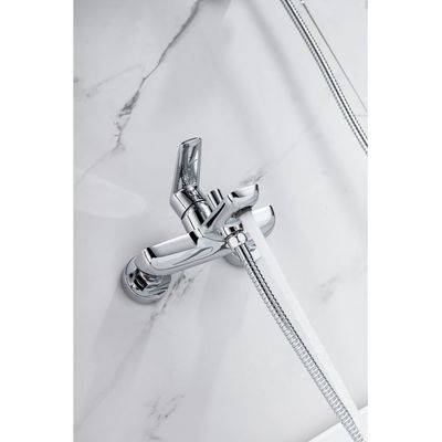 Milano Calli Wall Mounted Bath Shower Mixer Set Chrome