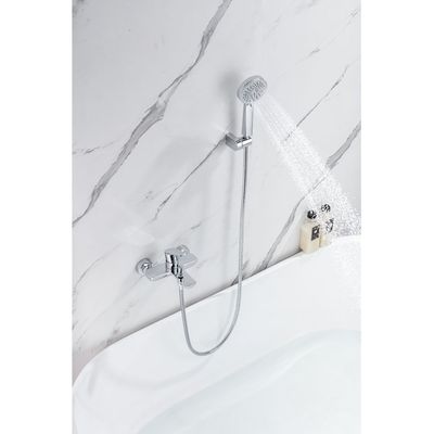 Milano Calli Wall Mounted Bath Shower Mixer Set Chrome