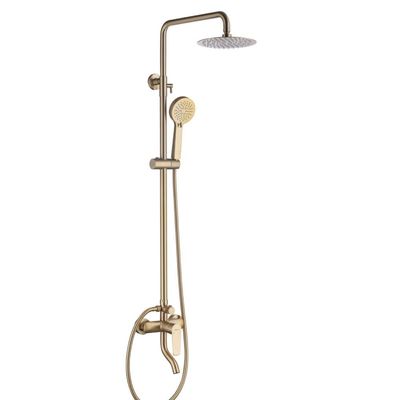 Milano Calli Rain Shower Column-Complete Set Matt Gold