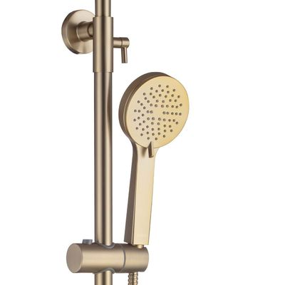 Milano Calli Rain Shower Column-Complete Set Matt Gold