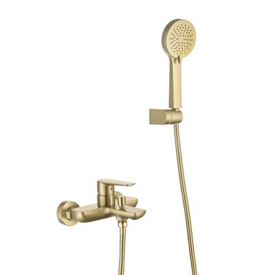 Milano Calli Wall Mounted Bath Shower Mixer Set Matt Gold - Made In China
