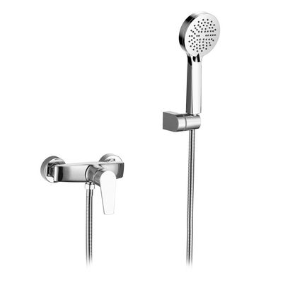 Milano Vista Wall Mounted Bath Shower Mixer Set Chrome 